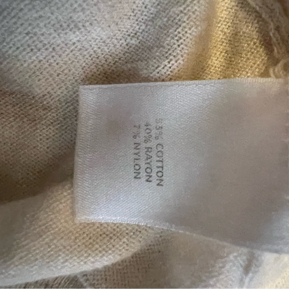 Caslon Women's Cardigan Sweater - Cream and Tan Stripes - Picture 4 of 4